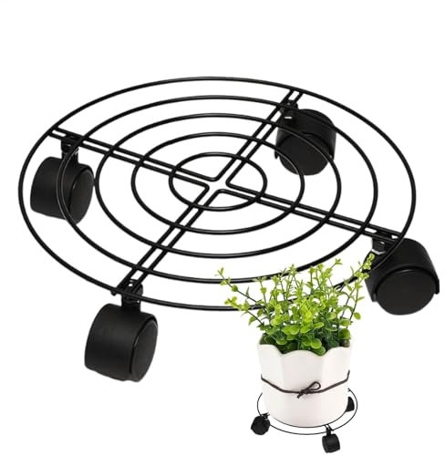 Stand Plant with Wheel, rodante de Planta | Soporte de Bote Multifuncional de Drenaje,Carro de Flores de Servicio Pesado Carro de Flores, Motor Deslizante para jardín, Patio, Interior, Patio