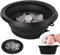 Face Bowl for Ice - Quick Cooling Foldable Silicone Wash Basin with Built-in Ice Tray, Bathroom Accessories, Portable Washing Basin for Soothe Skin Home Puffiness Relief (Black)