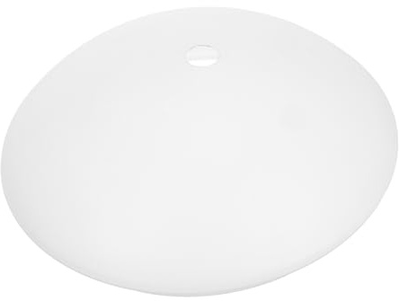 IMIKEYA Reemplazo de Lámpara de Techo Circular de Pvc Blanco con Cubierta Resistente y Orificio para Fácil Cambio de Bombilla en Salas y Dormitorios
