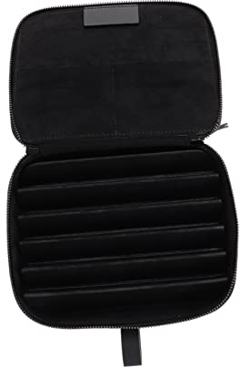 CONGARTENO Estuche Negro de Material Súper Resistente para Accesorios y Correas de Reloj Diseño de Cremallera, Adecuado para Viajes de Negocios y Camping