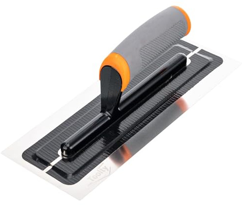 Toolty Ultra Flexible Plaster Finishing Trowel - Stainless Steel Finishing Hand Tool - with Soft Grip Handle - 11 inch - TT225-3000V1