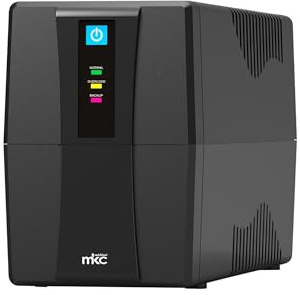 Gruppo di Continuità UPS 800VA Line Interactive Melchioni MK | Protezione da Blackout e Sbalzi di Tensione, Prese Schuko, Ideale per PC, Router, DVR, Videosorveglianza
