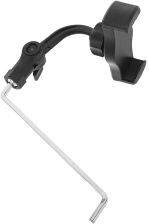 Mikinona Soporte para Teléfono Clip Portátil para Lira de Saxofón Alto en Color Negro Diseño Resistente de Abs y Acero Inoxidable para Sesiones de Práctica y Aprendizaje