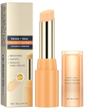 Mnozreo Crema Contorno de Ojos Antiarrugas Con Vitamina C,4G,1PC,Bálsamo de Cuidado de Ojos con Vitamina C,Reduce las Líneas de Expresión y las Ojeras