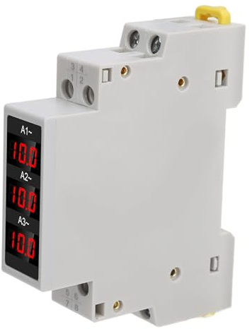 Cocoarm SDM010A 3-fas DIN-rälsmätare, PC Flamskyddsmedel, Exakt Energiövervakning, 80 Till 500V AC, Designad för Elpaneler i Industriella Miljöer