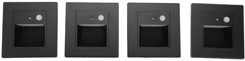 Fafeims Luce con Sensore di Movimento, 4 Luci da Pavimento per Interni da Incasso Integrate 110-240 V per la Sicurezza Notturna della Camera da Letto del Corridoio delle Scale (GRAY)