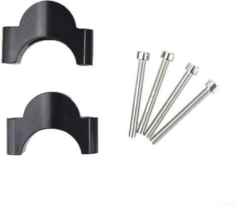 Distanziali per riser per bicicletta, 31,8 mm, in lega, per manubri Aero, 10/20 mm, set di componenti neri da ciclismo (10 mm)