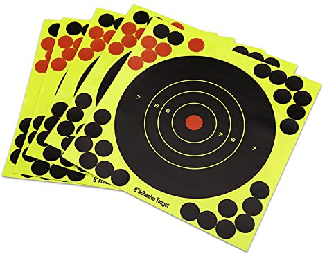 100 Pcs 8 Self Adhesive Splatter & Reactive Shooting Targets for Gun-Pistol-Rifle-Airsoft-Pellet Gun- Air Rifle (100 pcs)