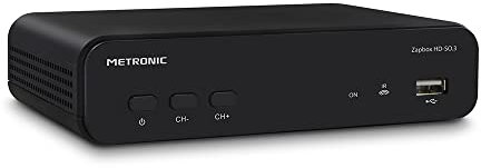 Metronic 441655 Décodeur TNT Full HD Zapbox HD-So.4 avec Port USB - Récépteur Enregistreur Chaines Gratuites - Port USB, HDMI, Ethernet, Péritel- Télécommande - Noir