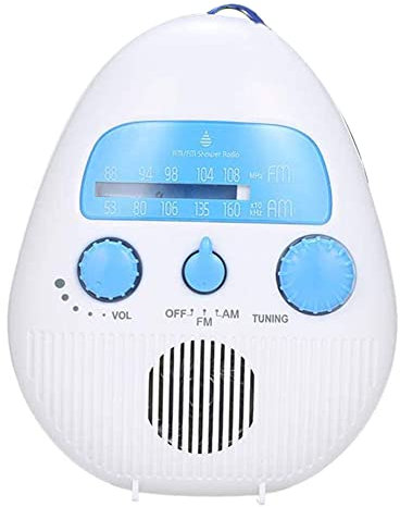 Rensimote Waterproof Audio Portable AM/FM Radio Speaker Bathroom Shower Radios for Home Bathroom Outdoor
