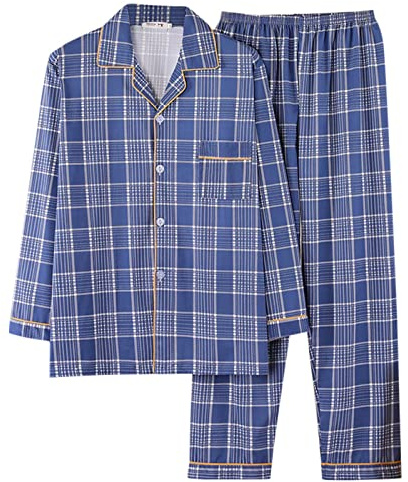 pajamas for men shorts set Mens Pjs Shorts Sleep Men With Pockets Work Stretch Fit North Face Pyjamas Set Xl Pj Loungewear For Short Sleeve Father'S Day Pajamas Cotton Pyjama Top Bottom Pjama