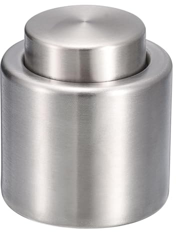 Tappo per spumante 3,5 cm, chiusura per bottiglia di spumante, in acciaio inox satinato, tappo per bottiglia