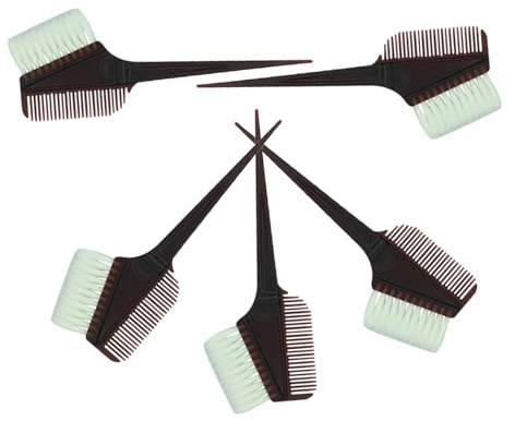 EXCEART Kit 5 Pezzi Pettini per Tintura Chioma in Plastica Neri, Facili da Impugnare e Trasportare, per Saloni Professionali e Fai da Te