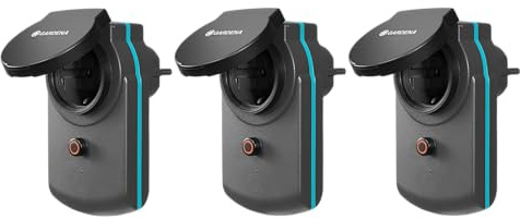 Gardena smart Power Zwischenstecker 3er Set: Schaltbarer Verbindungsstecker für den Außenbereich zur Einbindung beliebiger Elektrogeräte in das Gardena smart system, z.B. für Pumpen (19095-20)