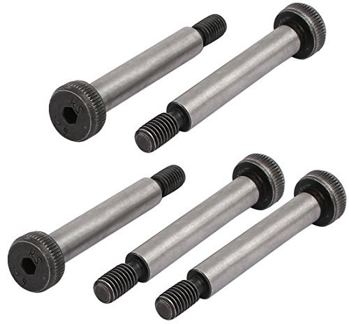 Sourcingmap 5pcs 40Cr Steel Shoulder Bolt 6mm Shoulder Dia 35mm Shoulder Length M5x10mm Thread