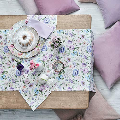 APELT Tischdecke Millefleur gelb, Tischdecke 88x88 cm