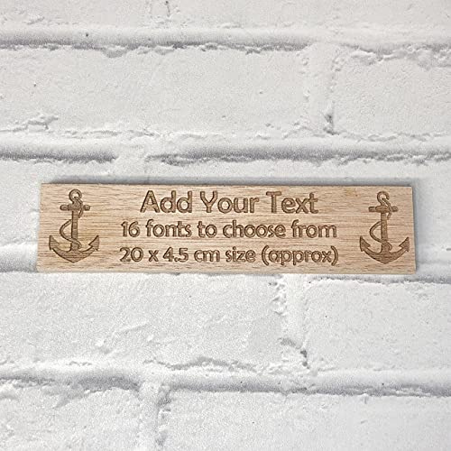 Cutncraft Designs Personalised wooden plaque/sign bespoke childs bedroom door/custom text - Maritime Anchor