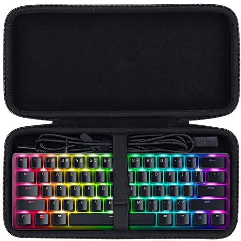 co2CREA Estuche de Viaje Duro de Repuesto para Razer Huntsman Mini 60% / Snpurdiri 60% / MageGee 60% / Newmen GM610 Teclado de Juego（Funda Solo）