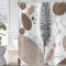 Hnmdmyi Duschvorhang Abstrakte Boho Blätter 180x200, Braun Mid Century Tropische Blatt Pflanze Badewanne Vorhang Modern Minimalistisch Geometrisch Wasserdicht Polyester Stoff Waschbar Badevorhang