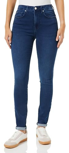 Only Onlpower-royal Hw Push Up Skinny Dnm Ext, Jeans Donna, Blu Jeans Scuro, (S)W x 32L
