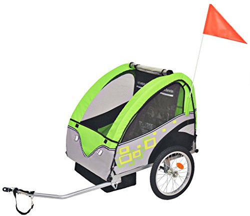 heybb Kinder Fahrradanhänger Grau und Grün 30 kg Fahrrad-LastenanhäNger AnhäNgerrahmen