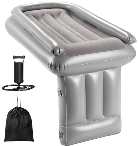 Rewondah Toddler Airplane Bed, Attractive Silver Gray Inflatable Airplane Bed for Toddler Kids Baby | Toddler Plane Bed, Pump & Travel Bag