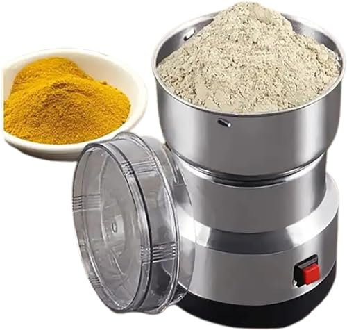 Stainless Steel Grain Mill Electric 300g Grinder for Grinding Grains, Roots, and Flour - Commercial Motor Grinding Stone Mill Machine