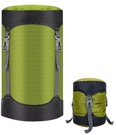 PSFXBM 11L Compression Stuff Sack, Compression Stuff Sack for Sleeping Bag, Nylon Stuff Sack StorageBag, Lightweight Waterproof Compact for Outdoor Camping Hiking Backpacking Travelling Trekking