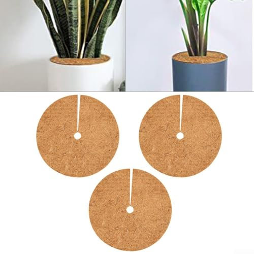 Coconut Mulching Discs for Plant for PROTECTION Natural Coco Coir Mats for Weeding and Soil Moisture Control Set of 3 (40CM)