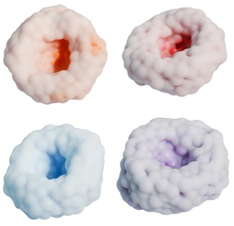 4 pièces Taba Squishy, balle anti-stress, balle de stress pour enfants, Fufu Squishy, balle anti-stress pour adultes, balle anti-stress à perles, balle anti-stress en forme de raisin, adaptée aux