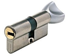 Vachette Cylindre de Serrure Mécanique FIRST pour Porte - à Bouton 30x40mm - Mécanisme 5 Goupilles Sécurisé - 3 Clés - Installation Facile - Garantie 2 Ans - Finition Nickelée