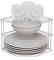 simplywire – Portapiatti a 3 ripiani - Organizer per armadietti da cucina – Cromato