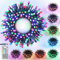 Joomer Bunt Lichterkette Außen, 10M 100 LED Lichterkette Weihnachtsbaum USB-betrieben mit Timer & Fernbedienung, RGB Weihnachtsbeleuchtung Außen für Weihnachtsdeko Innen Hochzeit Party