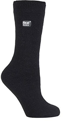 HEAT HOLDERS Lite - Ladies Thin Winter Thermal Socks in 10+ colours 4-8 UK (4-8, Black)