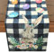 AOLOA Ostern Tischläufer - Vintage Süssen Häschen Tischdecke Osterdeko Eier Tischdecke Schwarz Weiß Gitter Kariert Plaid Check Easter Leinen Frühling Osterdekoration für Zuhause Esszimmer, 35x180cm