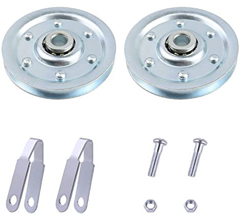 Seilrolle Umlenkrolle Stahlseil 2 Stück Rostfrei Universallager Riemenscheibe For Garagentor Fitness Zubehör Für Gym Fitnessgeräte Ersatzteil Traglast 215 Kg