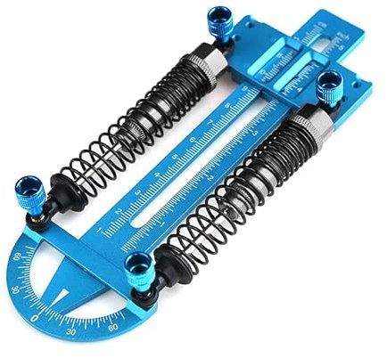 ABLOOX RC-Zubehör 3-in-1-Höhenmesser-Lineal Aluminium-Metallteile Rad RC-Straßenauto-Setup-Tool Chassis Sturzfahrt Dip-Winkel-Aufhängung Einfaches Spielzeug ( Color : Blauw )