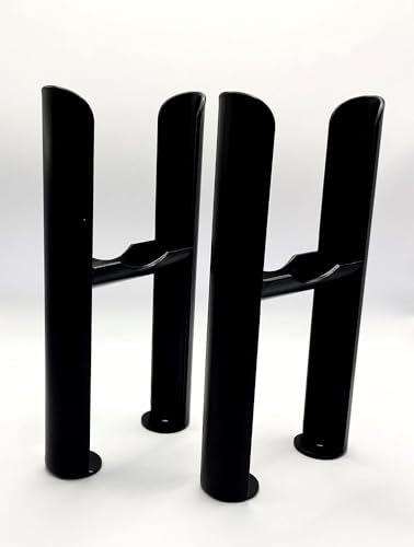 Greened House Matt Black Freestanding 2 Column Traditional Radiator Feet Central Heating and Electric (2 Column Radiator)