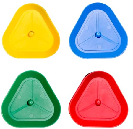 DVOFU 4Pieces Playing Card Holder Plastic Triangle Standing Card Games Holder Multicolored Game Card Stands for Kids Groups Adults
