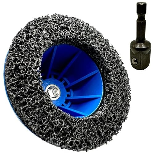 Pro-Graad 6” Professional Brake Hub Cleaning & Resurfacing Kit – 6” Silicon Carbide Disc with Drill Adapter – Wheel Hub, Rim & Rotor Rust Removal Tool for Cars, Vans, Trucks & Sprinters