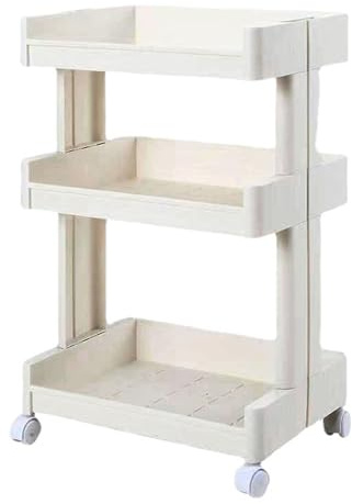 COCOYUEMA Carro de Almacenamiento de 3 Niveles, Carro rodante Multifuncional de Gran Capacidad con Ruedas para salón de Belleza, Cocina, baño y Oficina