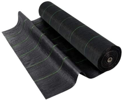 Garden Mile 50m x 2m Heavy-Duty Weed Control Fabric with 50 Ground Pegs 100gsm Breathable Landscaping Membrane for Garden, Driveways, Gravel, Artificial Grass & Ground Cover