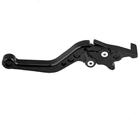 Akozon Tbest Bremshebel Schwarz, 1 Paar Motorrad Bremshebel, CNC Aluminiumlegierung Motorrad Bremsgriff Aluminium Bremshebel Kupplungshebel Doppelscheibe Scheibenbremse Hebel Universal Kuppl