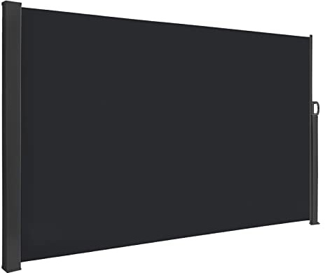 YRHome Sidomarkis utdragbar 200 x 300 cm insynsskydd, markis, ogenomskinligt vindskydd, trädgårdsinsynsskydd, sidovägg-markis, solskydd för balkong, trädgård, terrass, sidomarkis, antracit