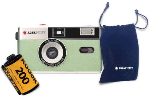 AgfaPhoto analoge 35mm Foto Kamera Set (Color Film + Batterie)