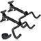 CUCESH 2PCS Bike Wall Mounts Cycling Rack Hanger Space-Saving Bicycle Storage Rack for Indoor Garage Wall Holder Hook for Road Mountain Hybrid Bikes (Black + Silver)