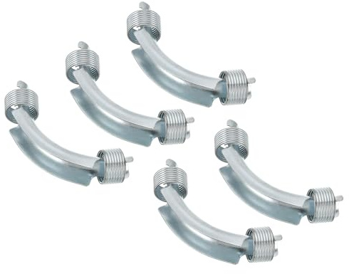 PATIKIL 16mm PEX Tube Bend Support, 5 Pack PEX Tube Metal 90 Degree Elbow Bend Support with Spring for PEX Pipe Tubing, Silver Tone