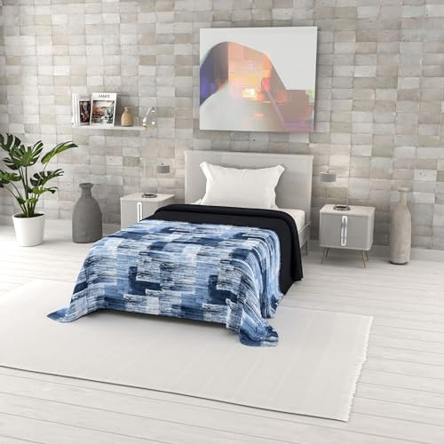 Italian Bed Linen Fantasy Microfibre Summer Quilt, Single 170 x 270 cm, Paint