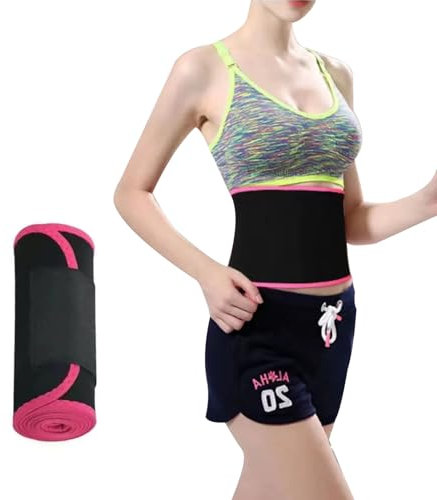 Okaywork Bauchweggürtel Fitness Gürtel, Waist Trainer Damen Schwitzgürtel, Taillenformer Sport Fitness Gürtel, Verstellbarer Polyester Sauna Bauchgürtel zum Abnehmen Gewichthebergürtel Herren