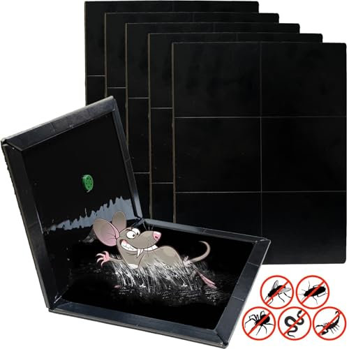 5 Pièce Piege a Souris Piege a Rat Colle, Pliable, répulsif à Souris Non Toxique, adapté pour Une Utilisation dans Les Cuisines, Les entrepôts et Les supermarchés